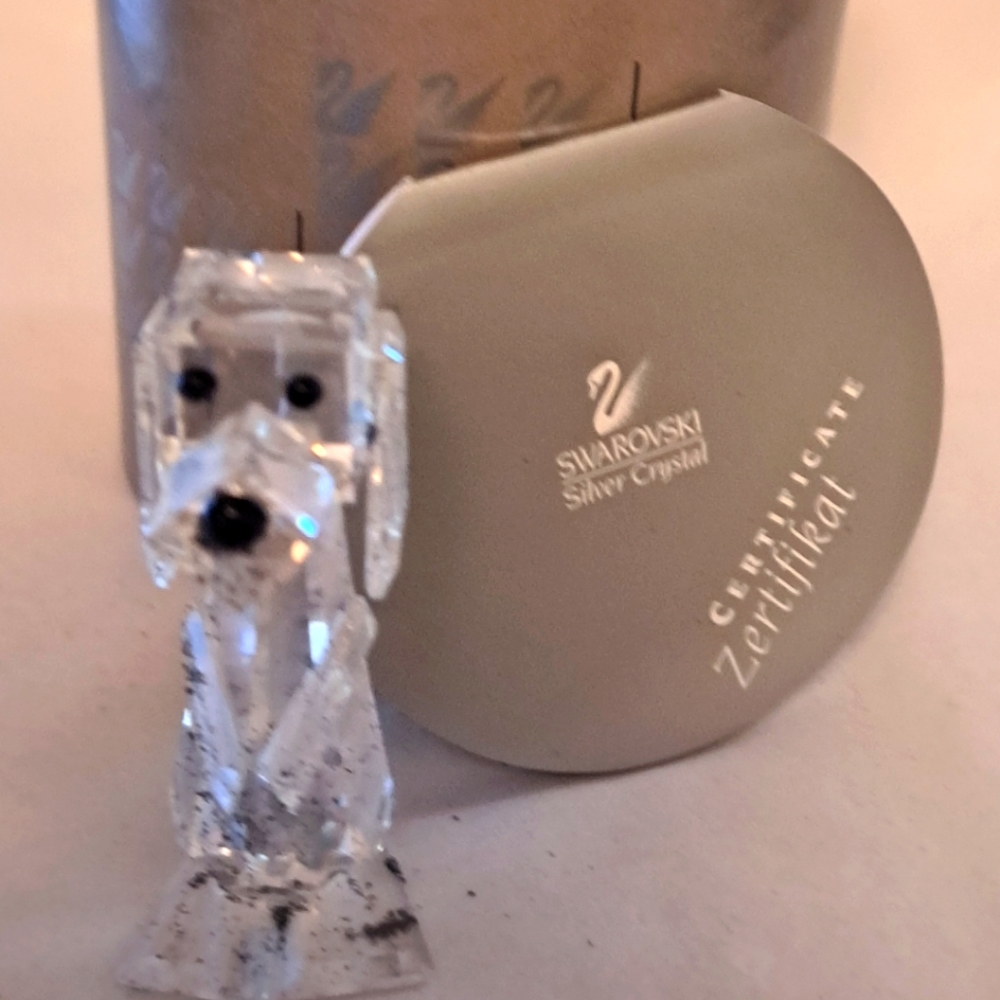 Swarovski crystal Disney Pluto figurine with cylinder and COA